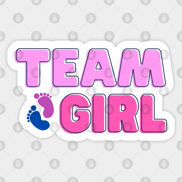 Team Girl, Baby Gender Reveal Party Sticker by LePetitShadow